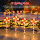 Christmas Decorations Outdoor, 6 Pack 24" Large Lollipop Candy Cane Christmas Decorations Outdoor with 84 Brighter LED & 10 Lighting Modes, Solar Christmas Pathway Lights for Yard Xmas