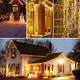 4-Pack 33FT 100 LED Fairy Lights Battery Operated with Remote & Timer, Waterproof Twinkle String Lights Outdoor Indoor 8 Modes for Bedroom Classroom Dorm DIY Christmas Party Garden Tree (Warm White)