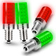 ALIDE Red Green E12 LED Candle Light Bulb4W, 40Watt Equivalent, E12 Small Base C7 T6 Red Green LED Bulbs for Christmas Holiday Festival Party Decoration Chandelier Candelabra Bulbs,4Pack Mix