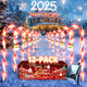 Solar Christmas Lights Outdoor Decorations: Candy Cane Light Waterproof for Yard Outside Decor - Santa Claus Xmas Garden Lighted Tree Pathway Lawn Patio House Decorative 12Pack