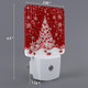 Red Christmas Plug-in LED Night Lights Xmas Snowflakes Auto Dusk-to-Dawn Sensor for Bedroom, Bathroom, Kitchen, Nursery, Hallway, Stairs, Wall Home Decor