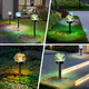 Solar Pathway Lights Outdoor Solar Garden Stake LED Colour Changing Globe Garden Lights,Decorative Yard Waterproof Lights Birthday s for Mom for Yard Patio Walkway Landscape (4 Pack)