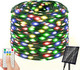 Amzxart 200ft Multicolor Outdoor Christmas Lights 600 LED 19 Mode Solar String Lights,Solar Powered Christmas Lights for Trees, Parties, Gardens, Balconies Waterproof Decorations(Color)