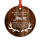 Andaz Press Memorial Metal Christmas Ornament, Because Someone We Love is in Heaven, There's A Little Bit of Heaven in Our Home, Rustic Wood with Deer Antlers, 1-Pack Ornaments for Someone in Heaven Andaz Press Memorial Metal Christmas Ornament, Because Someone We Love is in Heaven, There's A Little Bit of Heaven in Our Home, Rustic Wood with Deer Antlers, 1-Pack Ornaments for Someone in Heaven