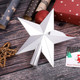 Aneco Traditional Glossy Christmas Tree Toppers Decoration Star Treetop Ornaments Holiday Decoration for Home Decor (Silver, 4 Inch)