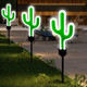 Solar Cactus Neon Lights Outdoor Decor- 2 Pack 41.3 In s for Mom Woman, Garden Stake Decorative LED Lights Waterproof Path Lighting for Christmas Yard Lawn Patio Walkway Driveway Sidewalk Decor