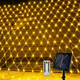 Anycosy Solar Net Lights Outdoor, 390 LED 13ft x 5ft Remote Control Mesh Lights Waterproof, Solar Powered Christmas Lights Decorations with 8 Modes for Outdoor (Warm White)