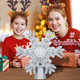 Christmas Tree Topper, 3D Rotating Silver Snowflake Pattern Projector for Xmas Tree Topper, Hollow Design Christmas Decorations, Christmas Decor Christmas Tree Topper, 3D Rotating Silver Snowflake Pattern Projector for Xmas Tree Topper, Hollow Design Christmas Decorations, Christmas Decor