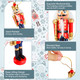 12 Pcs Wooden Soldier Nutcracker Ornaments - Small Hanging Xmas Decor for Tree - Classic Figures