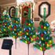 4PCS Solar Christmas Tree for Christmas Decoration Outside Pathway Lights with 80 C6 Multi-Color Lights Water Proof for Garden Yard and Outdoor Christmas Decorations 4PCS Solar Christmas Tree for Christmas Decoration Outside Pathway Lights with 80 C6 Multi-Color Lights Water Proof for Garden Yard and Outdoor Christmas Decorations