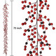 Artiflr 6FT Red Berry Christmas Garland with Red and Black Berry, Artificail Berry Garland Indoor Outdoor Garden Gate Hone Decoration for Winter Holiday Year Decor Artiflr 6FT Red Berry Christmas Garland with Red and Black Berry, Artificail Berry Garland Indoor Outdoor Garden Gate Hone Decoration for Winter Holiday Year Decor