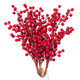 Artiflr 4 Pack Artificial Red Berry Stems Holly Christmas Berries for Festival Holiday Crafts and Home Decor, 20 Inches Burgundy Berry Floral Christmas Tree Decorations
