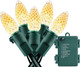 Battery Operated String Lights - 18ft 50 LED C3 String Lights Christmas Lights Battery Powered String Lights for Indoor Outdoor Christmas Tree Wreath Party Decoration, Waterproof, Warm White Battery Operated String Lights - 18ft 50 LED C3 String Lights Christmas Lights Battery Powered String Lights for Indoor Outdoor Christmas Tree Wreath Party Decoration, Waterproof, Warm White