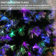 7ft Pre-Lit Fiber Optic Artificial Christmas Tree, 280 Branches, RGB Color Changing, Optical Fiber Xmas Tree for Home, Office, Holiday Décor Centerpiece