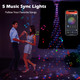 Outdoor Smart Christmas Waterfall Star Lights, 11.8Ft 344 LED Waterfall Tree Lights with App Control Music Sync, Waterproof RGB Color Changing Star String Lights for Patio Xmas Decorations Party