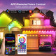 Permanent Outdoor Lights,100FT Smart RGB Outdoor Lights with LED Starry Eaves Lights IP67 Waterproof, DIY Scene Modes, Work with Remote, Alexa and Google Assistant