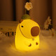 Attivolife Capybara Night Light for Kids, Cute Animal Soft Silicone LED Lamp with Dimmable and Timer, Portable Rechargeable Bedroom Bedside Table Decor, Birthday Christmas s for Children Baby
