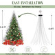 Christmas Tree Lights with Ring 400LED Christmas String Lights with Bethlehem Star Topper 6.6FT x 20 Lines Waterfall Tree Lights 8 Modes & Waterproof Tree Lights for Yard Indoor Outdoor Xmas Decor