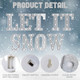 9 Pcs LET IT Snow Letter Light up Sign Christmas Decorations Winter Marquee LED Sign Indoor Christmas Lights for Table and Wall Decor Merry Christmas Home Happy Holidays Centerpiece