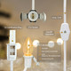 5 Base C7 String Bulbs Christmas Village Light Accessory Cord with 5 LED Light Bulb Universal Clip White Cord with On/Off Spare Fuse Switch Plugs for Decorations Christmas Village House