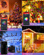 Smart Outdoor Christmas String Lights DIY Color Changing, 66FT 200Led Christmas Fence Lights App Remote Control, Group Control Dynamic Fairy Twinkle Lights for Room Xmas Trees Decoration