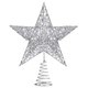 Silver Christmas Tree Topper Star - Glitter Tree - Top Star Ornament Indoor Party Home Decoration