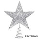 Silver Christmas Tree Topper Star - Glitter Tree - Top Star Ornament Indoor Party Home Decoration