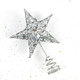 Silver Christmas Tree Topper Star - Glitter Tree - Top Star Ornament Indoor Party Home Decoration