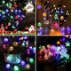 Solar String Lights Outdoor 50Led 24Feet Solar Lights Outdoor Waterproof Crystal Globe Lights with 8 Lighting Modes,Solar Powered Patio Lights for Outside Garden Yard Home Party Decor (Multicolor)