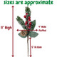 BANBERRY DESIGNS Holiday Pine Snowy Flower Picks 10 Pieces - Snow Flocked Red Holly Berry Pine Cone Floral Sprays -Decoration AMD Crafting - Measures 11" L BANBERRY DESIGNS Holiday Pine Snowy Flower Picks 10 Pieces - Snow Flocked Red Holly Berry Pine Cone Floral Sprays -Decoration AMD Crafting - Measures 11" L