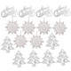 Christmas Ornament Set - 16 Pc Assorted Ornaments - Silver Glittered Plastic Tree Decorations - Merry Christmas, Tree, Snowflakes Christmas Ornament Set - 16 Pc Assorted Ornaments - Silver Glittered Plastic Tree Decorations - Merry Christmas, Tree, Snowflakes
