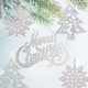 Christmas Ornament Set - 16 Pc Assorted Ornaments - Silver Glittered Plastic Tree Decorations - Merry Christmas, Tree, Snowflakes Christmas Ornament Set - 16 Pc Assorted Ornaments - Silver Glittered Plastic Tree Decorations - Merry Christmas, Tree, Snowflakes