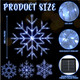 6 Pcs 12 Inch Solar Christmas Outdoor Light Snowflake Lights Christmas Decorations for Windows Outdoor Solar LED Hanging Lights with 8 Modes for Holiday Garden Home Xmas Tree Porch Roof Decor