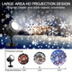 1 Pcs Christmas Projector Lights Highlight LED Snowflake Light Projector Waterproof Outdoor Christmas Decorations Lighting for Xmas Holiday Party Year Decoration, Black