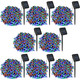 8 Pcs Solar Christmas Lights Outdoor Waterproof Total 680 FT 1920 LED Solar String Lights with 8 Modes for Xmas, Garden, Patio, Yard, Wedding, Tree, Party Decorations(Multicolor)