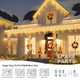200 Christmas Icicle Lights, Warm White Clear Bulbs with 23FT Long White Wire, Professional Grade String Lights for Indoor & Outdoor,Xmas,Party, Patio, Courtyard, Window, Fence, Trees Decor