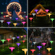 d Solar Garden Lights Outside Decorations-Set of 6PCS Multicolor Optical Fiber Bigger Lily Solar Flowers Lights Outdoor Waterproof Solar Stake Lights for Xmas Housewarming s Decor