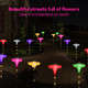 d Solar Garden Lights Outside Decorations-Set of 6PCS Multicolor Optical Fiber Bigger Lily Solar Flowers Lights Outdoor Waterproof Solar Stake Lights for Xmas Housewarming s Decor