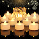 BEICHI 24 PCS Flameless TeaLights Candles with Timer, 6 Hours On and 18 Hours Off in 24 Hours Cycle Automatically, Battery Operated LED Tea Lights Flickering Votive Candles Timer Warm Yellow Light