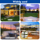 2 Pack 10Ft String Light Poles,Light Poles for Outside String Lights,Outdoor Light Poles with Fork,Metal Poles Stand for Patio,Backyard,Deck