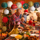 Bencailor 12 Pcs Christmas Hanging Paper Lanterns Set Decorative Christmas Party Lanterns Round Hanging Lamps for Xmas Home Decoration Supplies Props Holiday Decor (Striped,12 Inch,10 Inch, 8 Inch) Bencailor 12 Pcs Christmas Hanging Paper Lanterns Set Decorative Christmas Party Lanterns Round Hanging Lamps for Xmas Home Decoration Supplies Props Holiday Decor (Striped,12 Inch,10 Inch, 8 Inch)