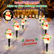 BesLowe Christmas Pathway Lights Outdoor with 5 Snowman, 10FT Christmas Walkway Lights with Stakes, Christmas Decorations Outside for Yard Sidewalk Driveway Lawn Path Garden Xmas LED Light