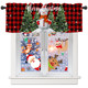 Christmas Valance for Windows Snowman with Xmas Tree Window Toppers Valances Rod Pocket 1 Panel Red Buffalo Plaid Check Window Treatments for Kitchen Bathroom Bedroom 54 x 18 inch Christmas Valance for Windows Snowman with Xmas Tree Window Toppers Valances Rod Pocket 1 Panel Red Buffalo Plaid Check Window Treatments for Kitchen Bathroom Bedroom 54 x 18 inch