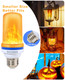 LED Flame Effect Light Bulbs - Halloween Decorations Outdoor Light Bulbs,E26/E27 Base Christmas Flickering Light Bulbs Outdoor Halloween Deco Indoor Night Fire Light Bulb (Orange 6 Pack)