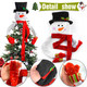 Bimkole Christmas Tree Topper Snowman Hugger Xmas Holiday Home Decoration with Large Hat Winter Wonderland Party Decoration Ornament Supplies