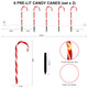 Biswing Christmas Outdoor Candy Cane Lights, 12 Pcs Christmas Pathway Markers with 72 Count Warm White Lights, Connectable for Indoor Outdoor Holiday Walkway Patio Garden Christmas Ornament
