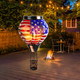 Hot Air Balloon Solar Lantern Hanging Outdoor Solar Lantern with Flickering Flame for Decorative Garden Patio Yard Party Decor for Birthday Halloween Christmas - American Flag Hot Air Balloon Solar Lantern Hanging Outdoor Solar Lantern with Flickering Flame for Decorative Garden Patio Yard Party Decor for Birthday Halloween Christmas - American Flag