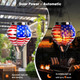 Hot Air Balloon Solar Lantern Hanging Outdoor Solar Lantern with Flickering Flame for Decorative Garden Patio Yard Party Decor for Birthday Halloween Christmas - American Flag Hot Air Balloon Solar Lantern Hanging Outdoor Solar Lantern with Flickering Flame for Decorative Garden Patio Yard Party Decor for Birthday Halloween Christmas - American Flag