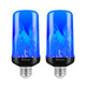 Bitrue LED Flame Light Bulbs, 4 Modes Blue Flame Effect Light Bulbs, E26 Base Fire Light Bulb with Gravity Sensor, Flickering Light Bulbs for/Home/Party Decor(Blue 2 Pack)