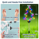 BlcTec Christmas Decorations Outdoor, 4PCS Neon Christmas Tree Shape String Lights with Stainless Steel Stakes, Waterproof Xmas Tree Stakes Lights for Garden, Patio, Yard Christmas Décor, Multicolor